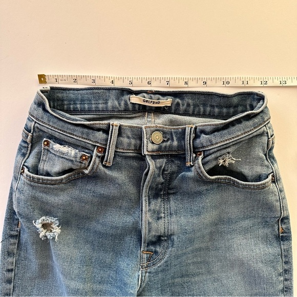 GRLFRND Karolina High Rise Slashed Raw Hem Jeans Size 25 - Picture 8 of 15